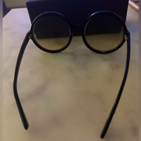 TOM FORD Tortoise Shell Frame Round Carrie Sunglasses - Picture 4 of 4